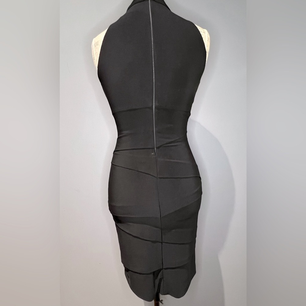 White House Black Market Mock Neck Black Instantly Slimming Dress Size 2 - Picture 6 of 10